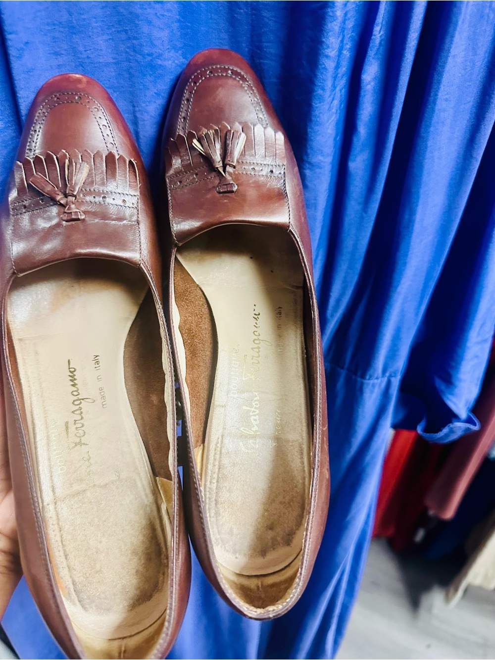 Salvatore Ferragamo Brown Leather Tassel Loafers - Women